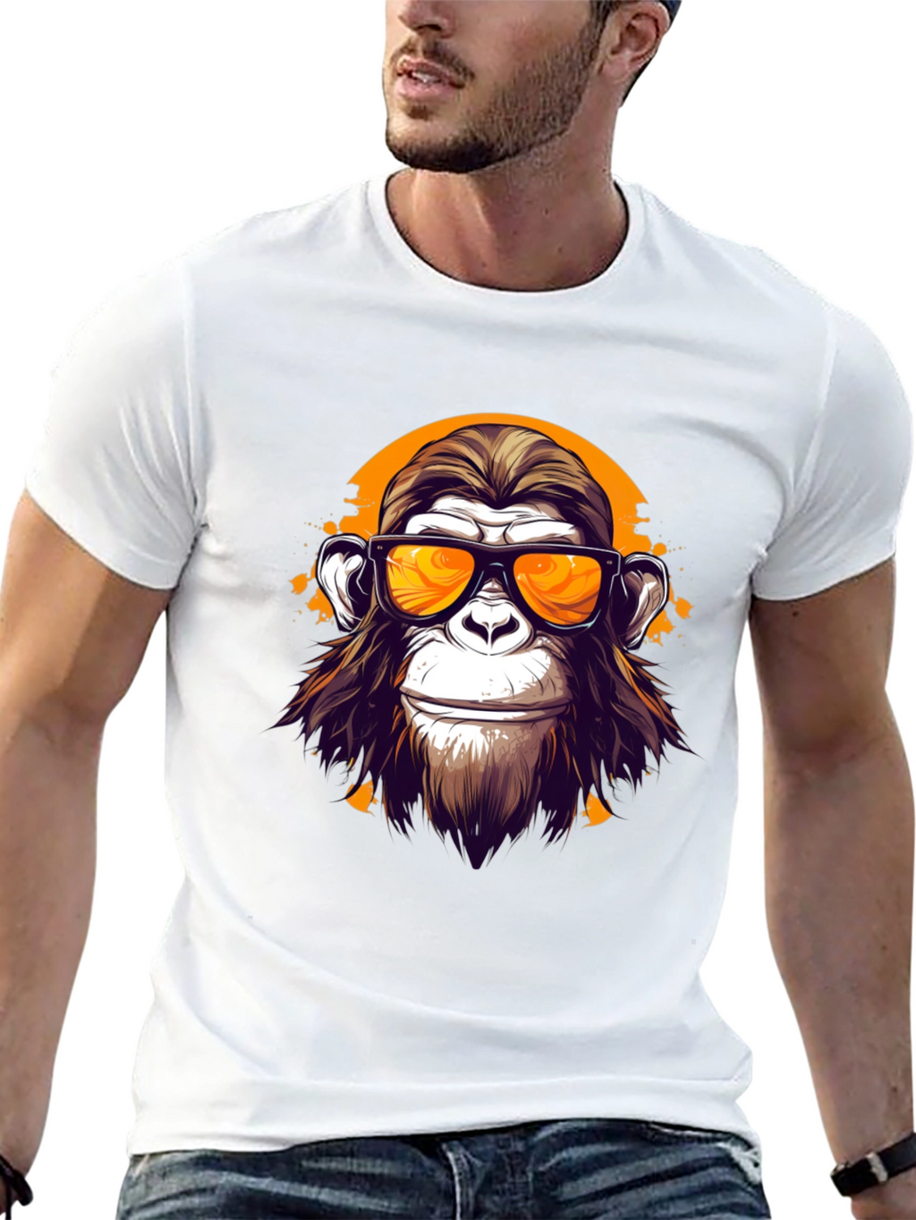 Cool Monkey Graphic T-Shirt - Black