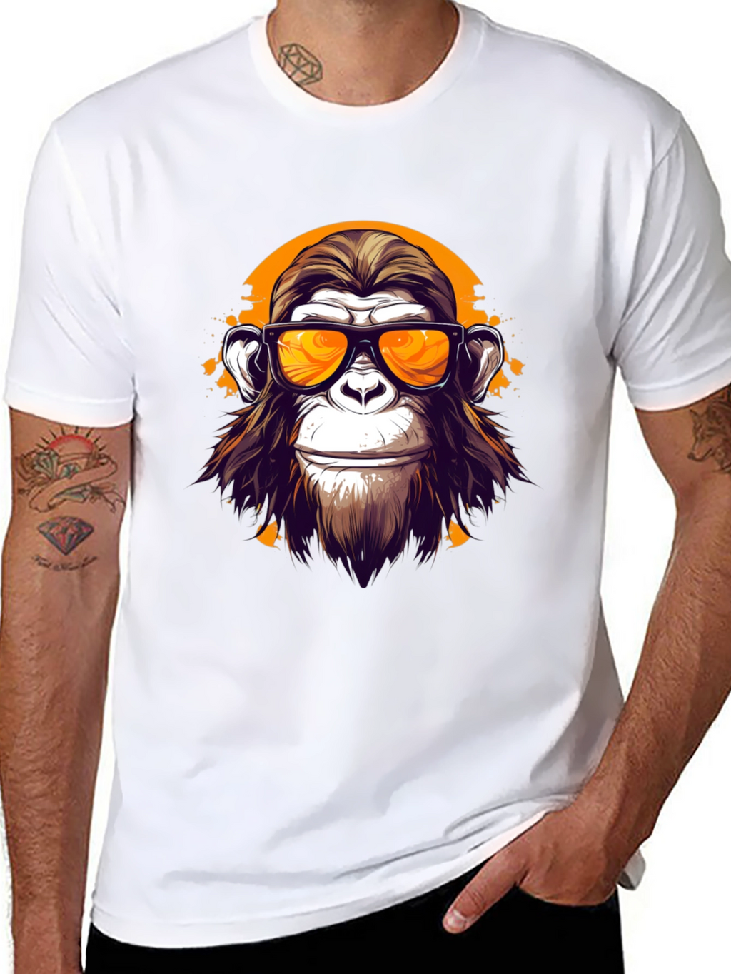 Cool Monkey Graphic T-Shirt - Black
