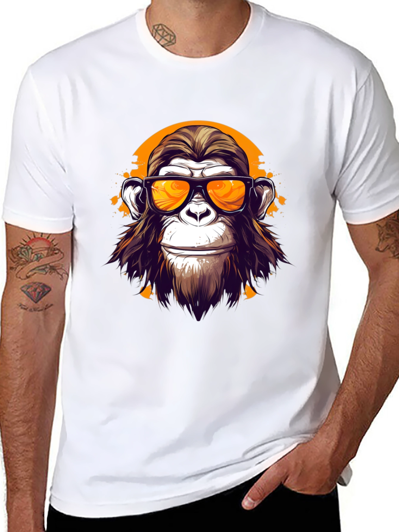 Cool Monkey Graphic T-Shirt - Black