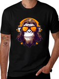 Cool Monkey Graphic T-Shirt - Black