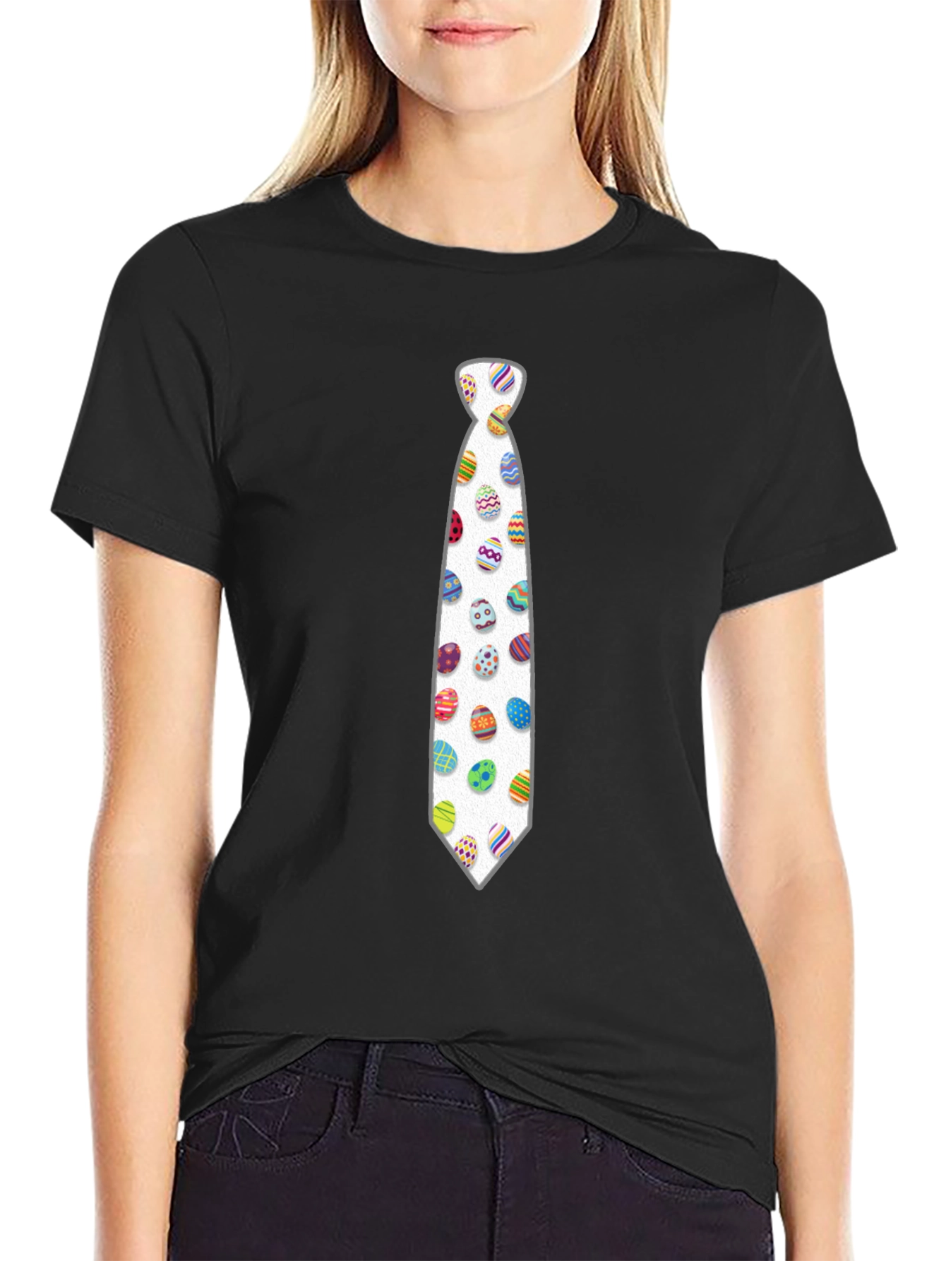 Easter Egg Tie Graphic T-Shirt