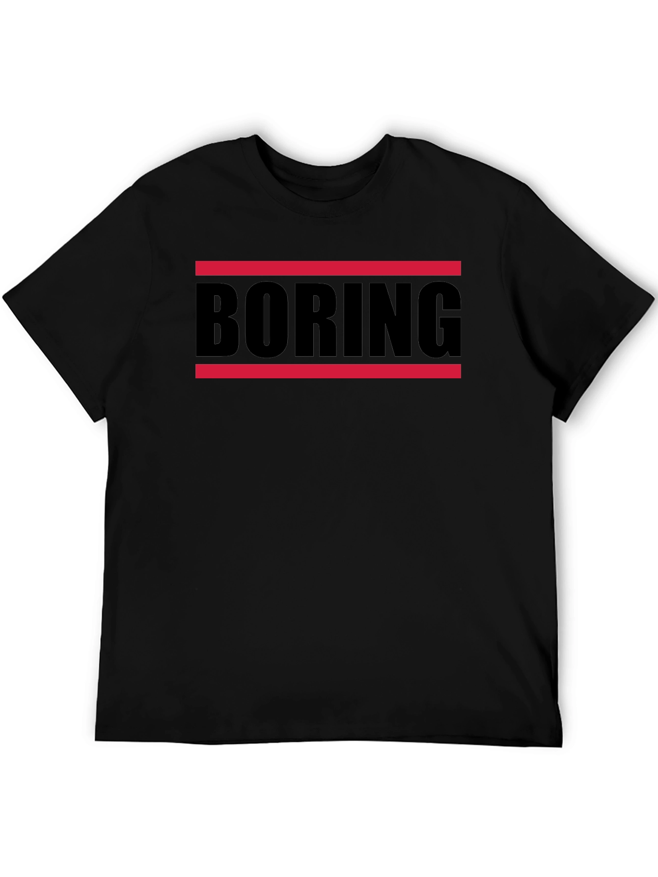 Boring Graphic T-Shirt - Mens Black Tee
