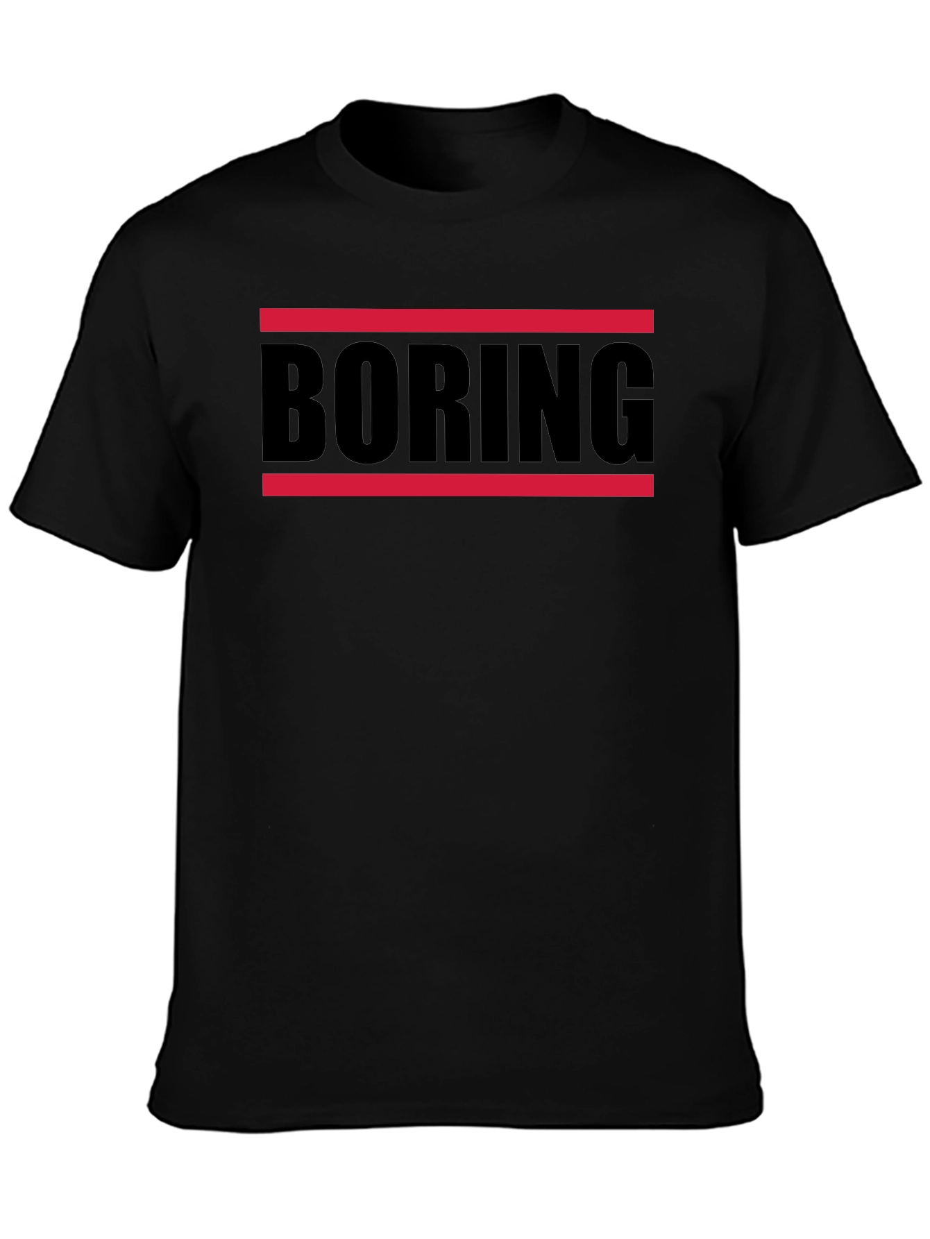 Boring Graphic T-Shirt - Mens Black Tee