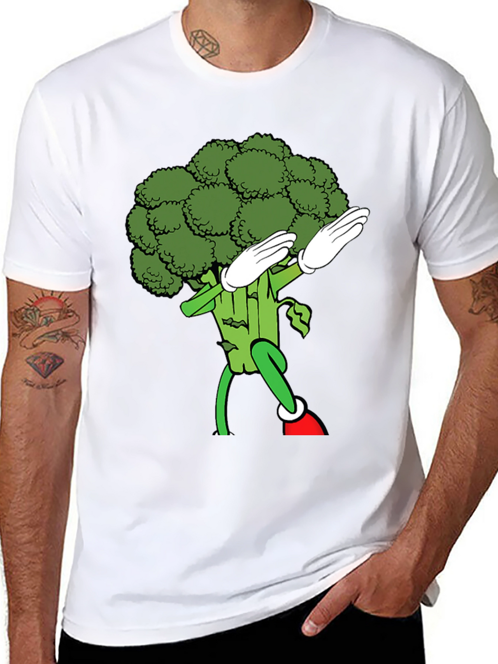 Dabbing Broccoli Graphic Tee