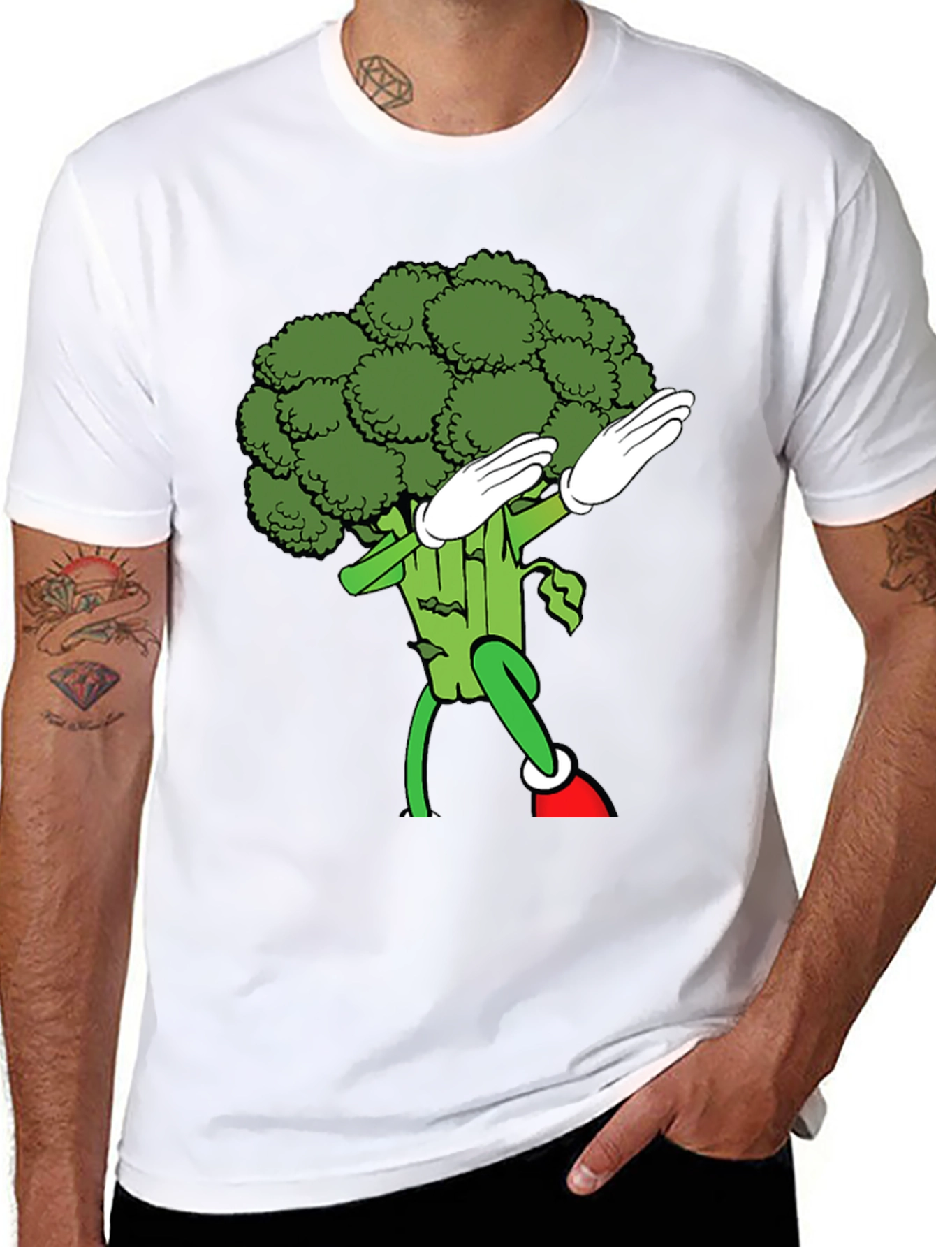 Dabbing Broccoli Graphic Tee