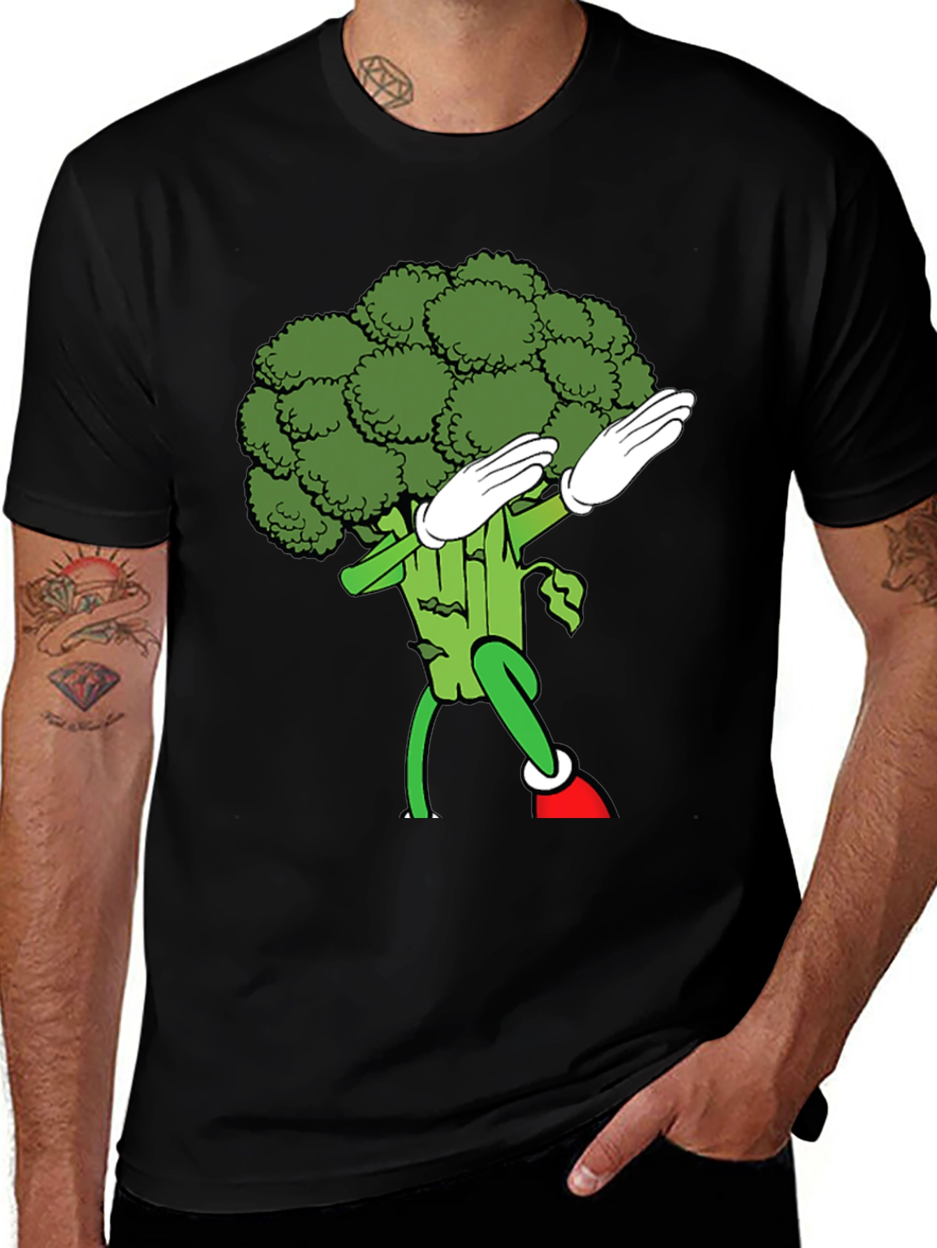 Dabbing Broccoli Graphic Tee