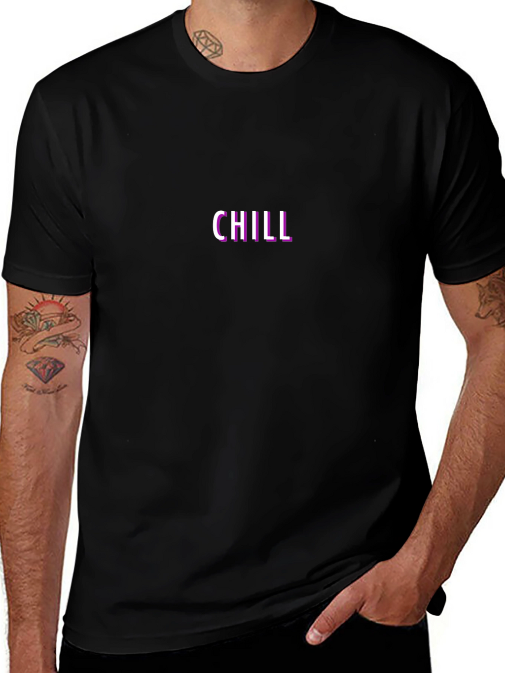 Chill Black Crew Neck T-Shirt