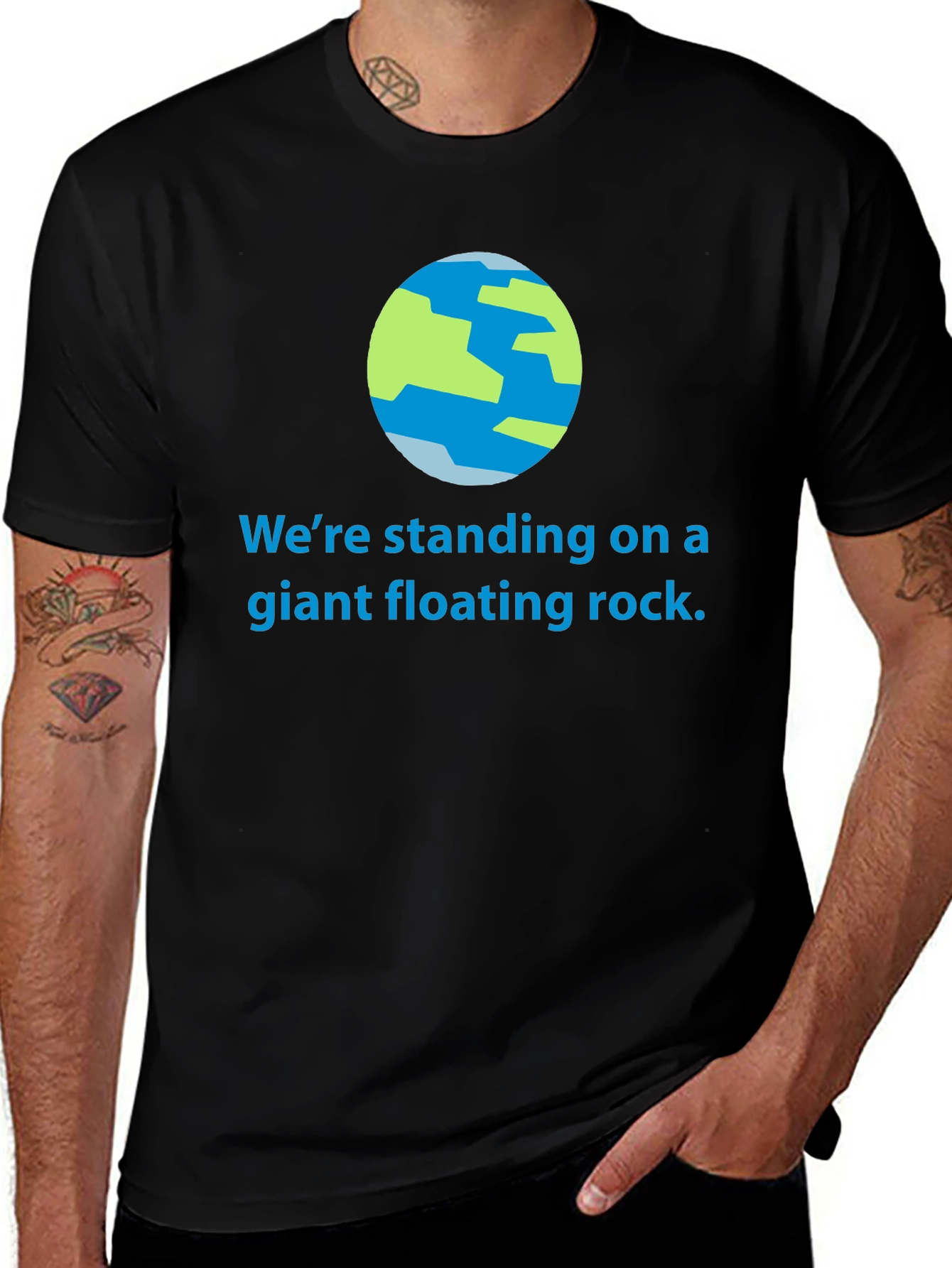 Giant Floating Rock T-Shirt - Earth Graphic Tee