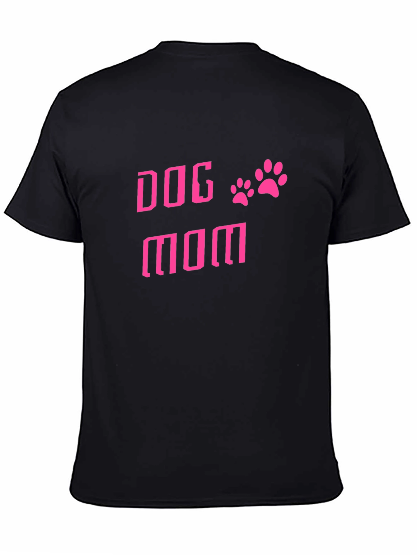 Dog Mom T-Shirt - Pink Paw Print Design