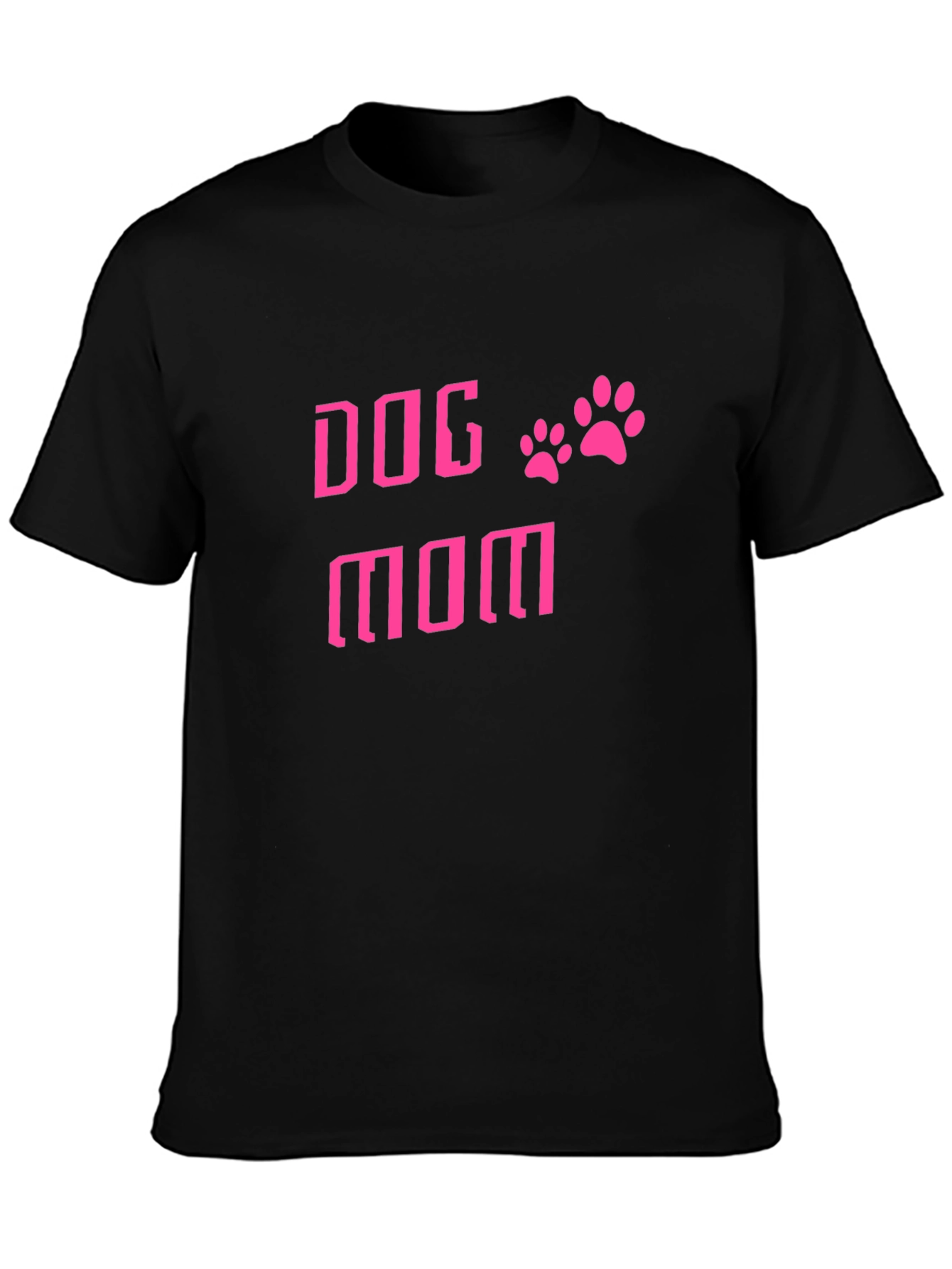 Dog Mom T-Shirt - Pink Paw Print Design