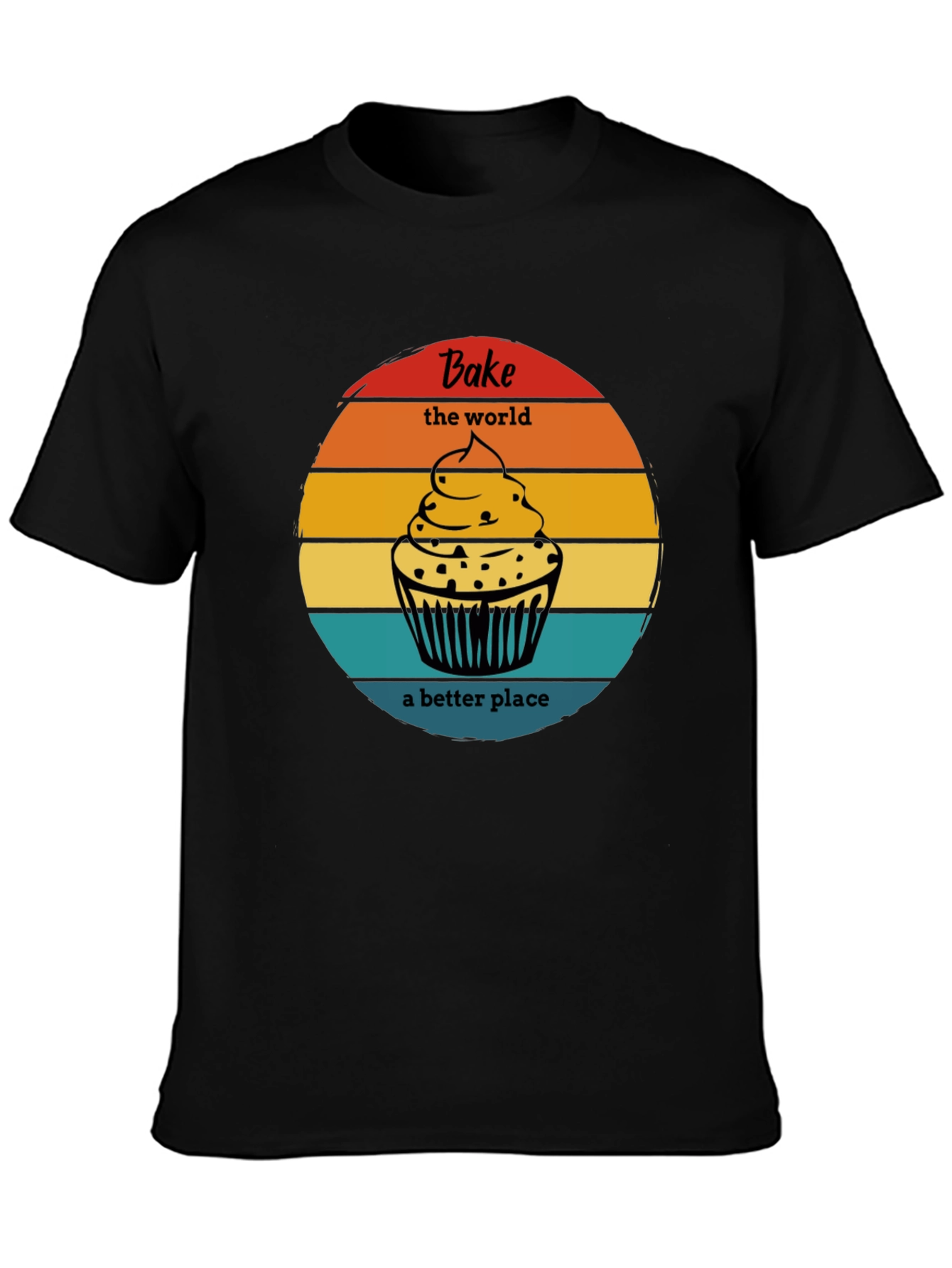 Bake the World Tee - Cupcake Graphic T-Shirt