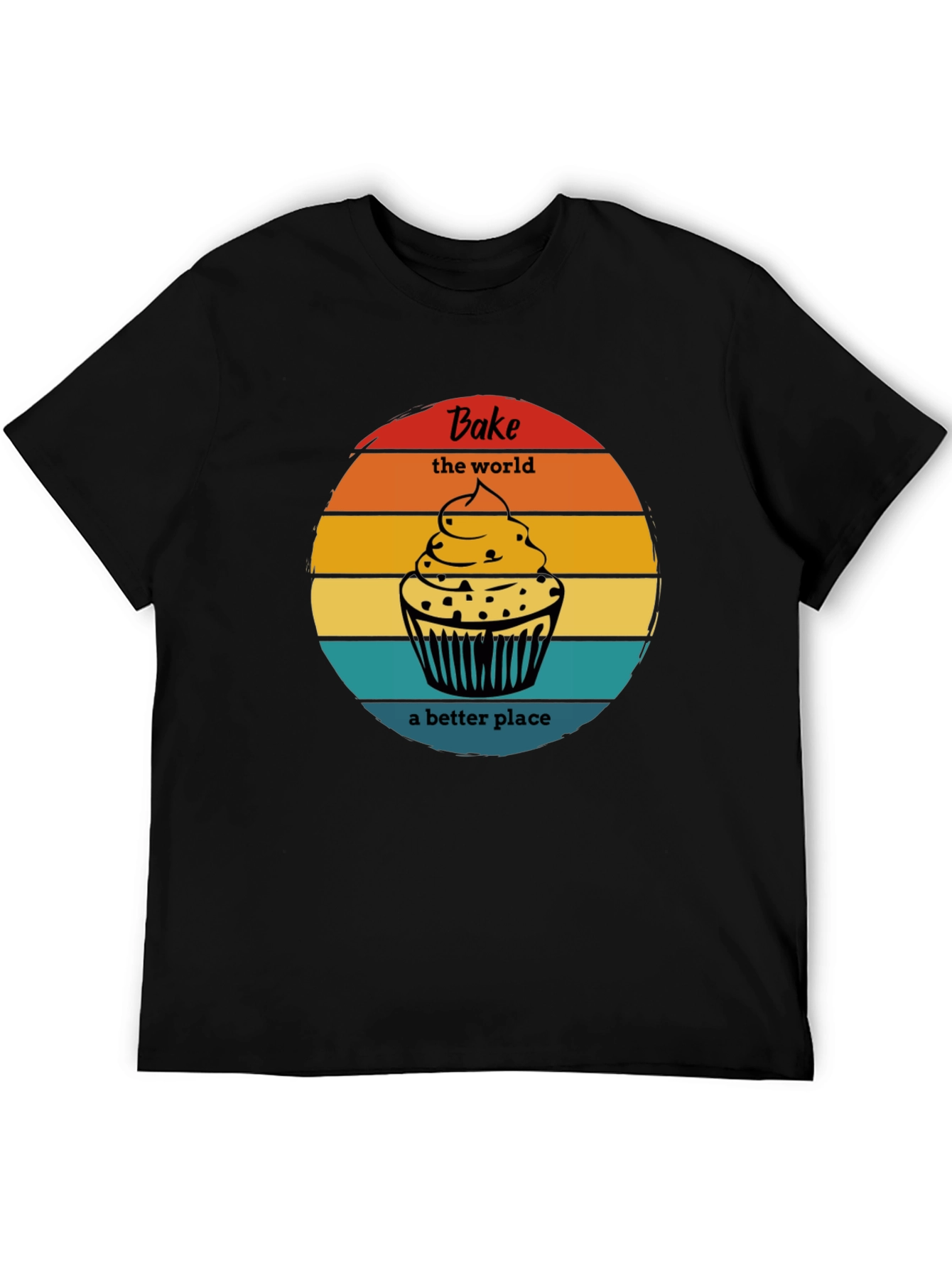 Bake the World Tee - Cupcake Graphic T-Shirt