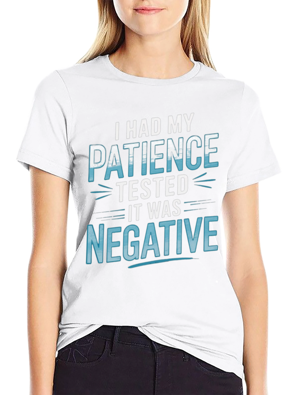 Funny Patience Tested Negative Graphic T-Shirt