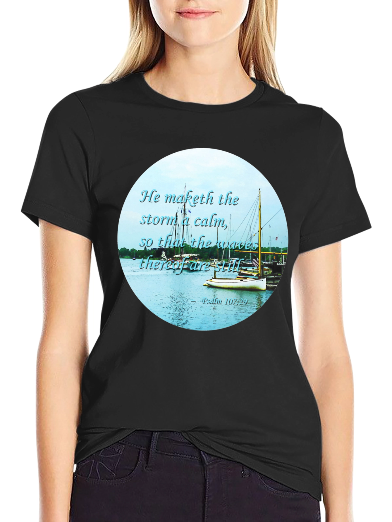 Faith-Based Graphic T-Shirt - Calm The Storm