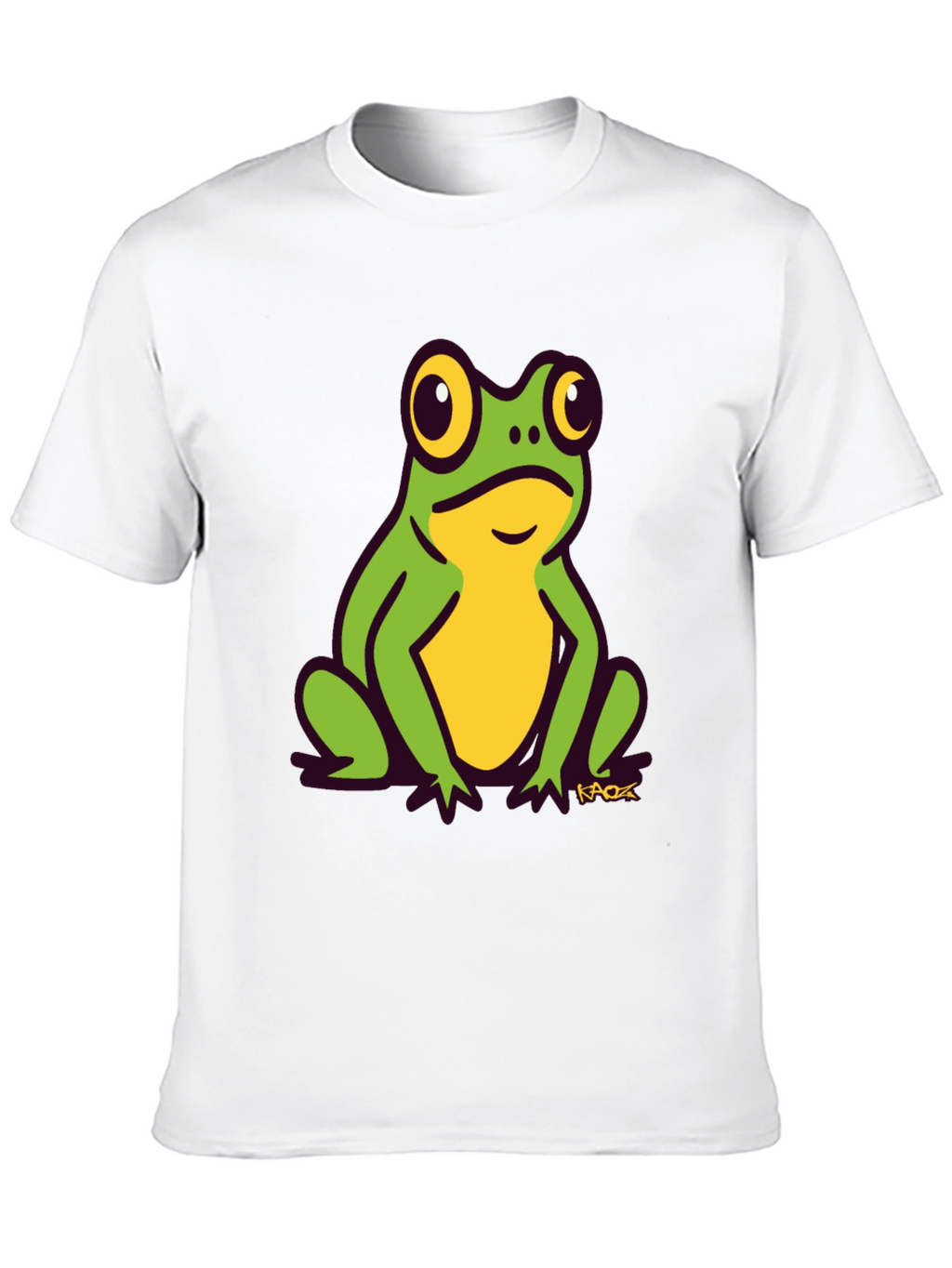 Frog Graphic Tee - Black Cotton T-Shirt
