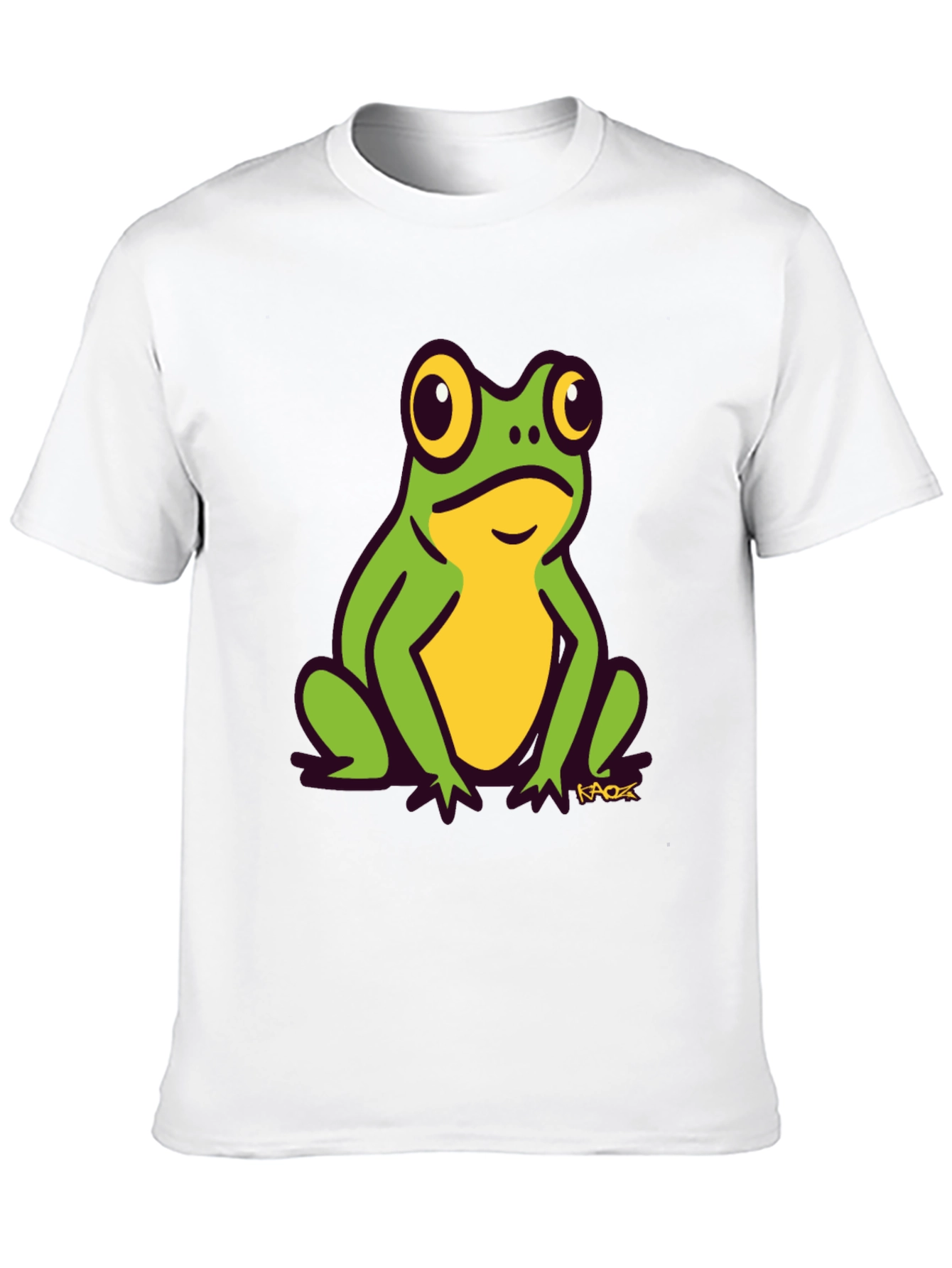 Frog Graphic Tee - Black Cotton T-Shirt