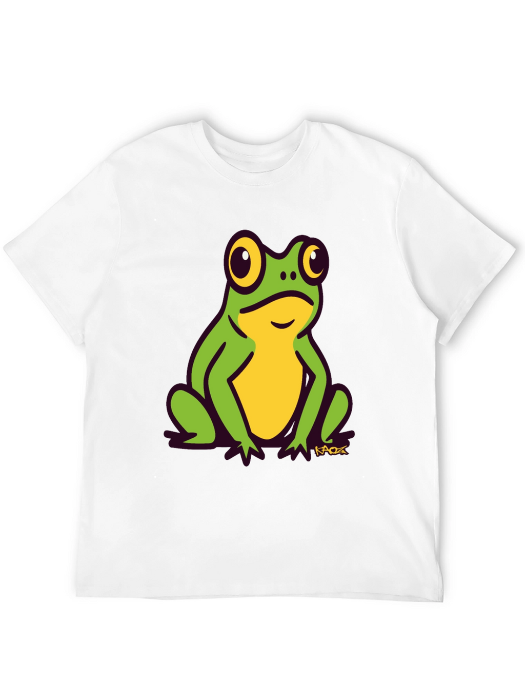 Frog Graphic Tee - Black Cotton T-Shirt