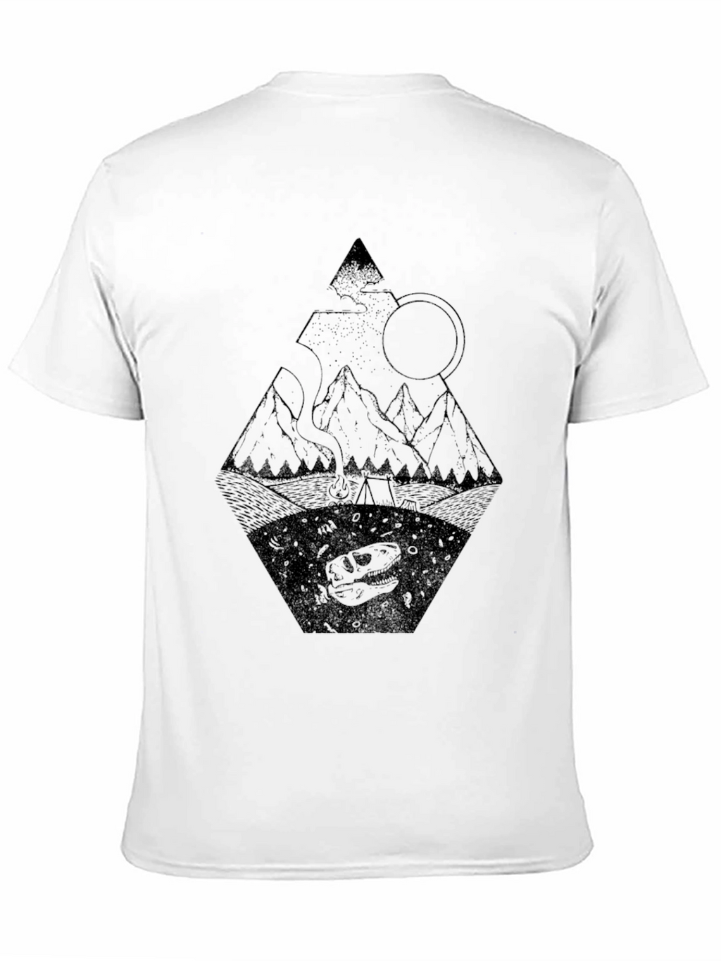 Dino Mountain Graphic Tee - Black