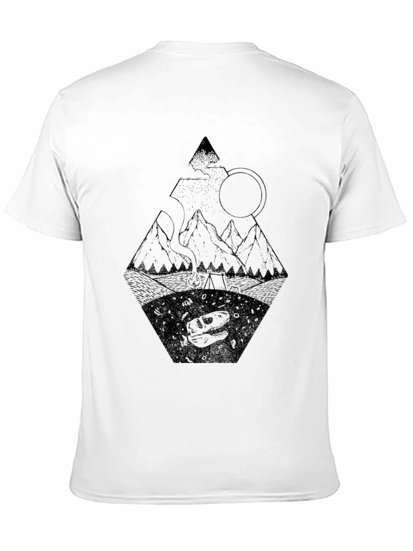 Dino Mountain Graphic Tee - Black