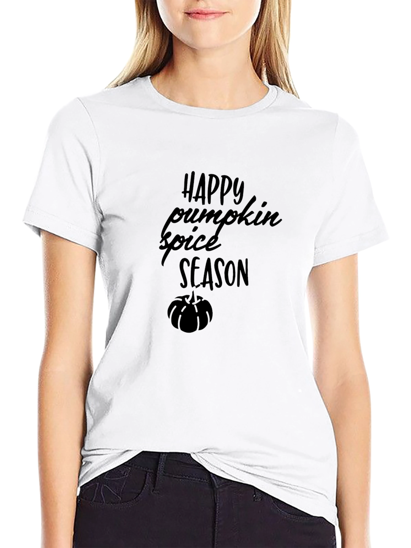 Happy Pumpkin Spice Season Black T-Shirt