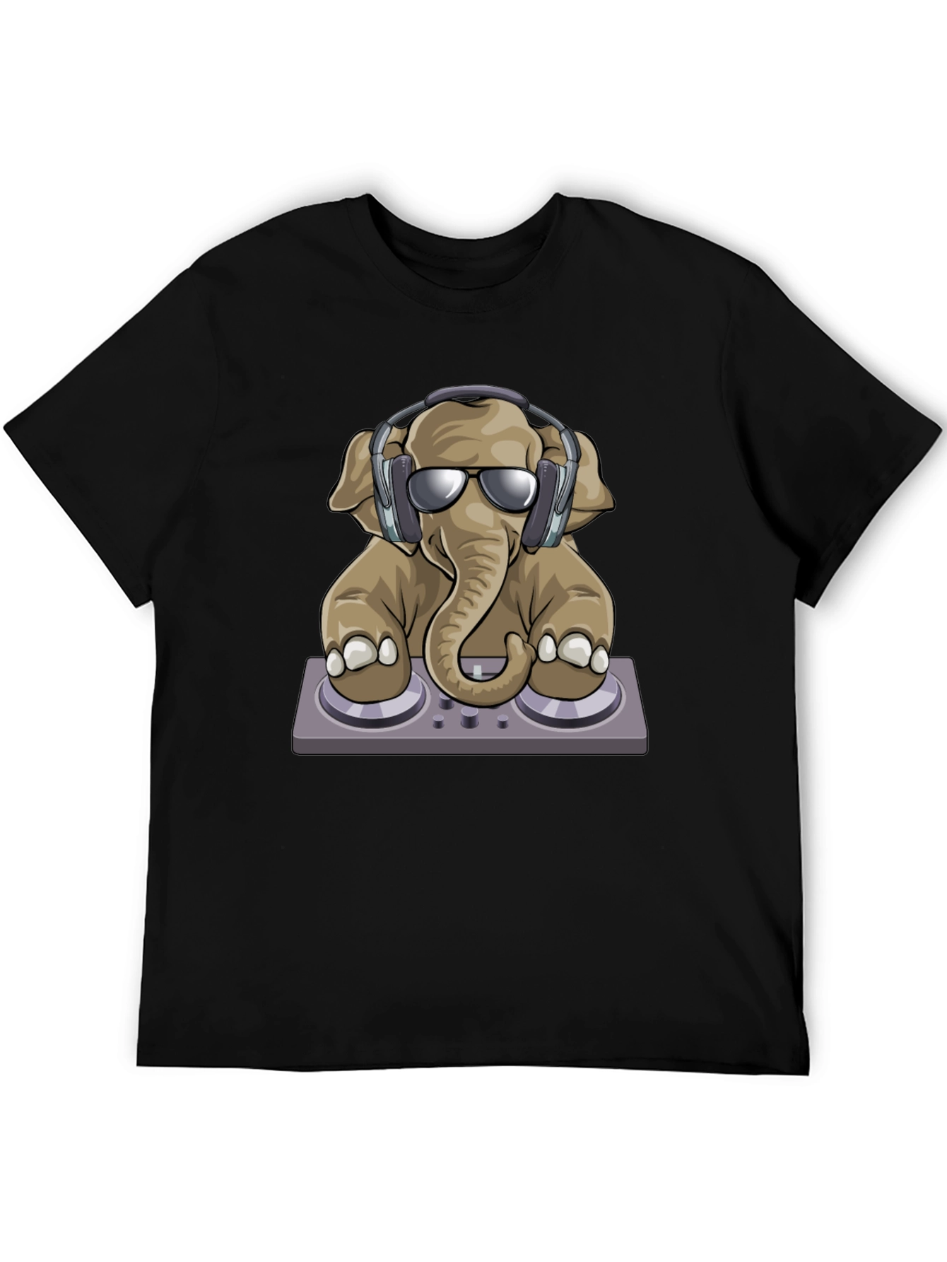 DJ Elephant Graphic T-Shirt - Cool Music Lover Tee