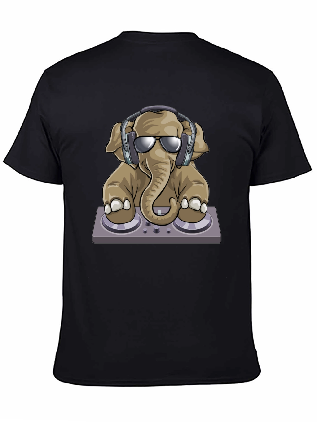 DJ Elephant Graphic T-Shirt - Cool Music Lover Tee