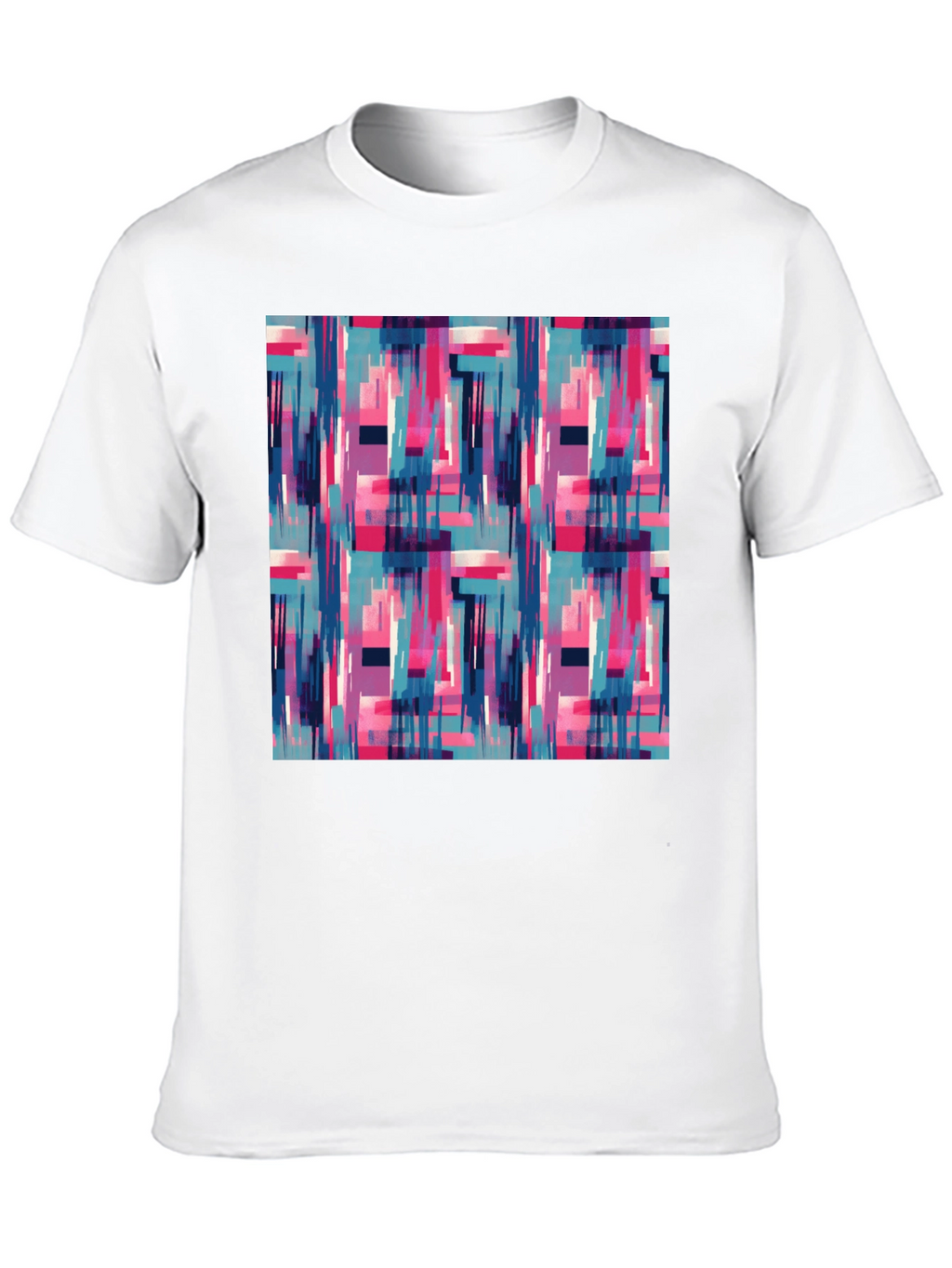 Abstract Geometric Graphic Print Mens T-Shirt