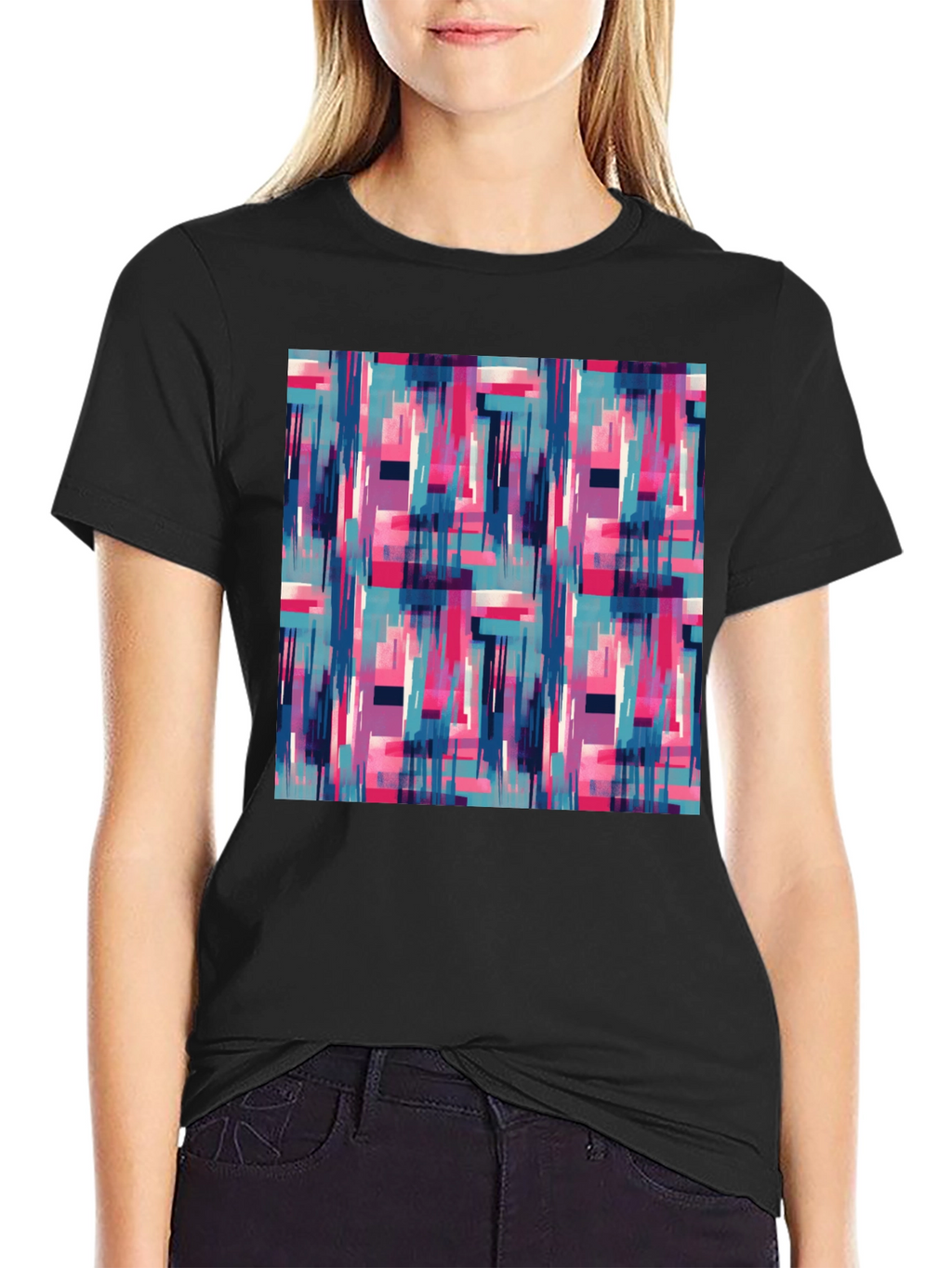 Abstract Geometric Graphic Print Mens T-Shirt