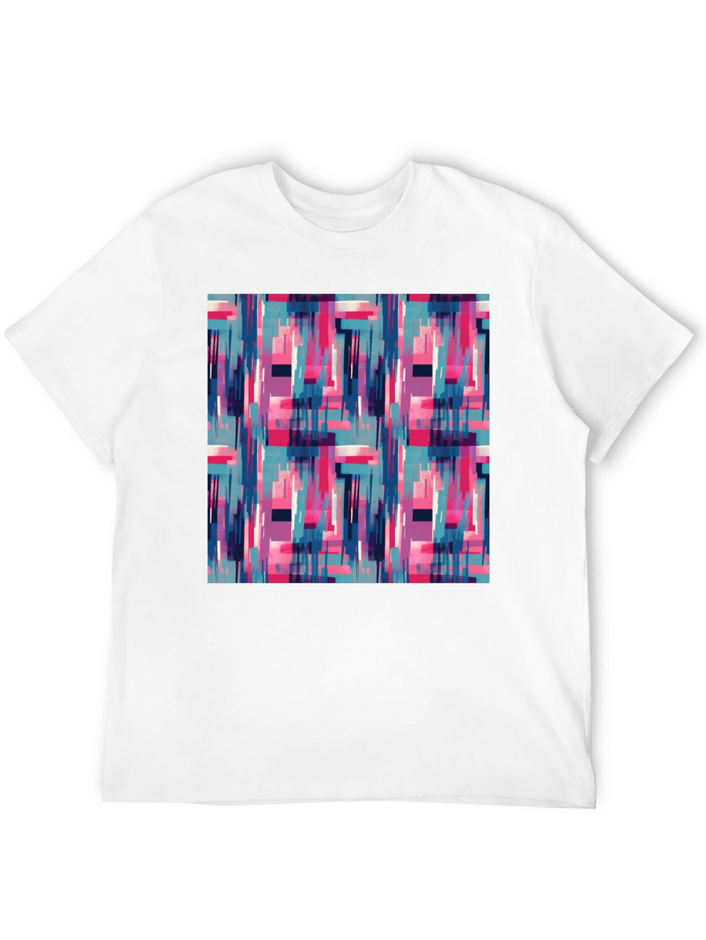 Abstract Geometric Graphic Print Mens T-Shirt
