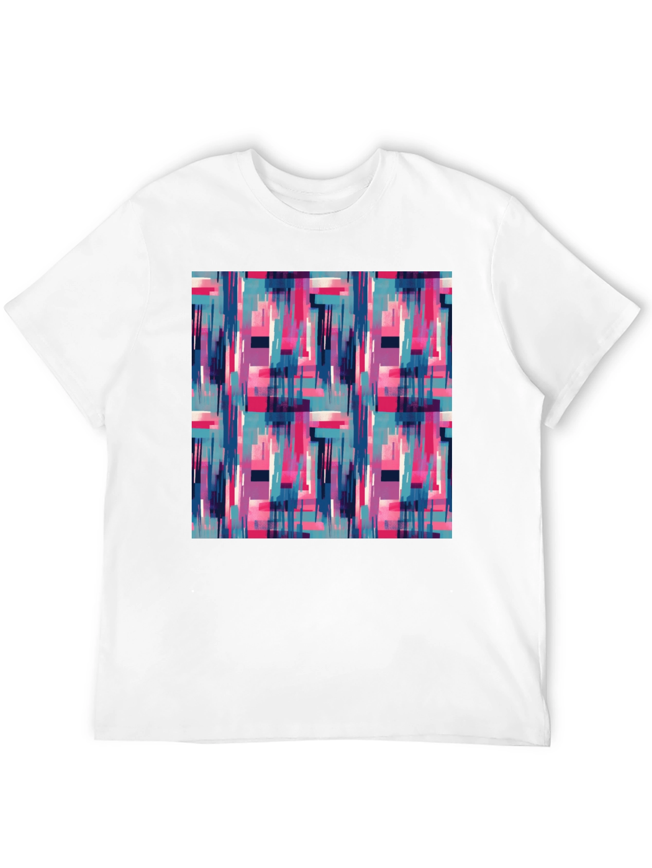 Abstract Geometric Graphic Print Mens T-Shirt