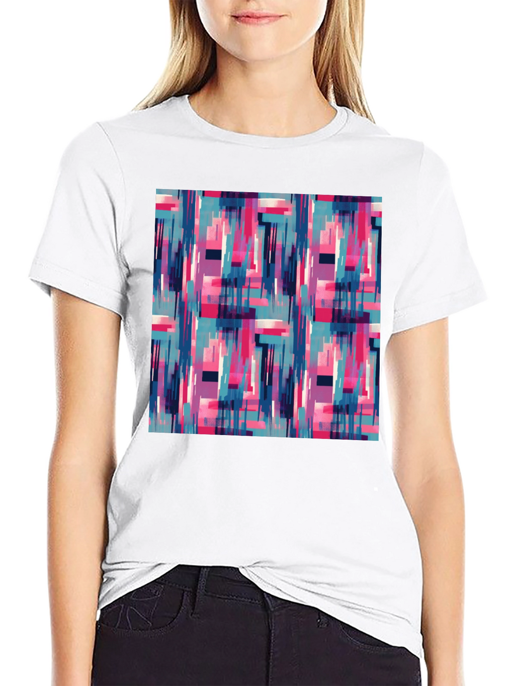 Abstract Geometric Graphic Print Mens T-Shirt