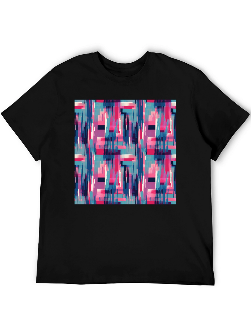 Abstract Geometric Graphic Print Mens T-Shirt
