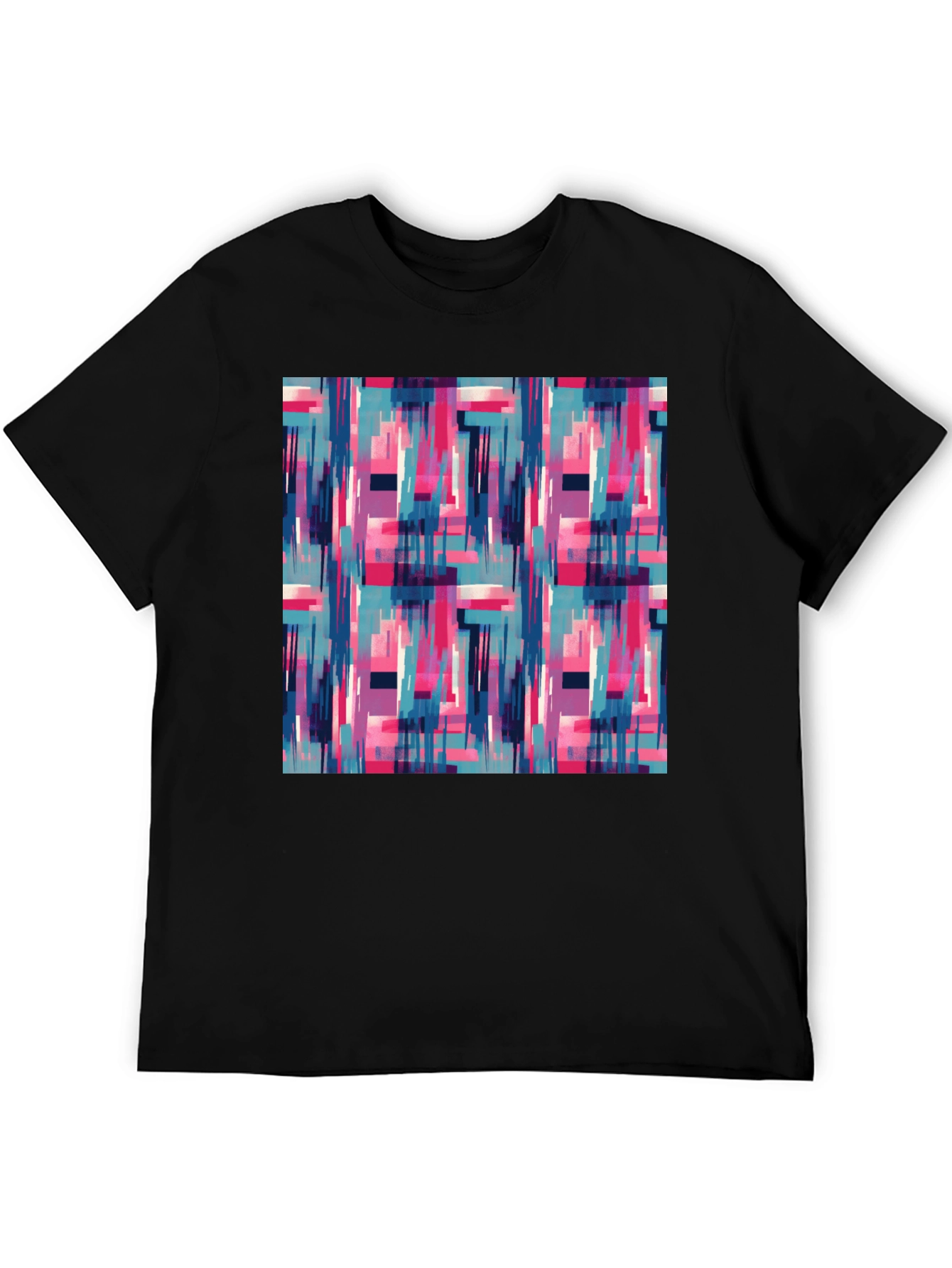 Abstract Geometric Graphic Print Mens T-Shirt
