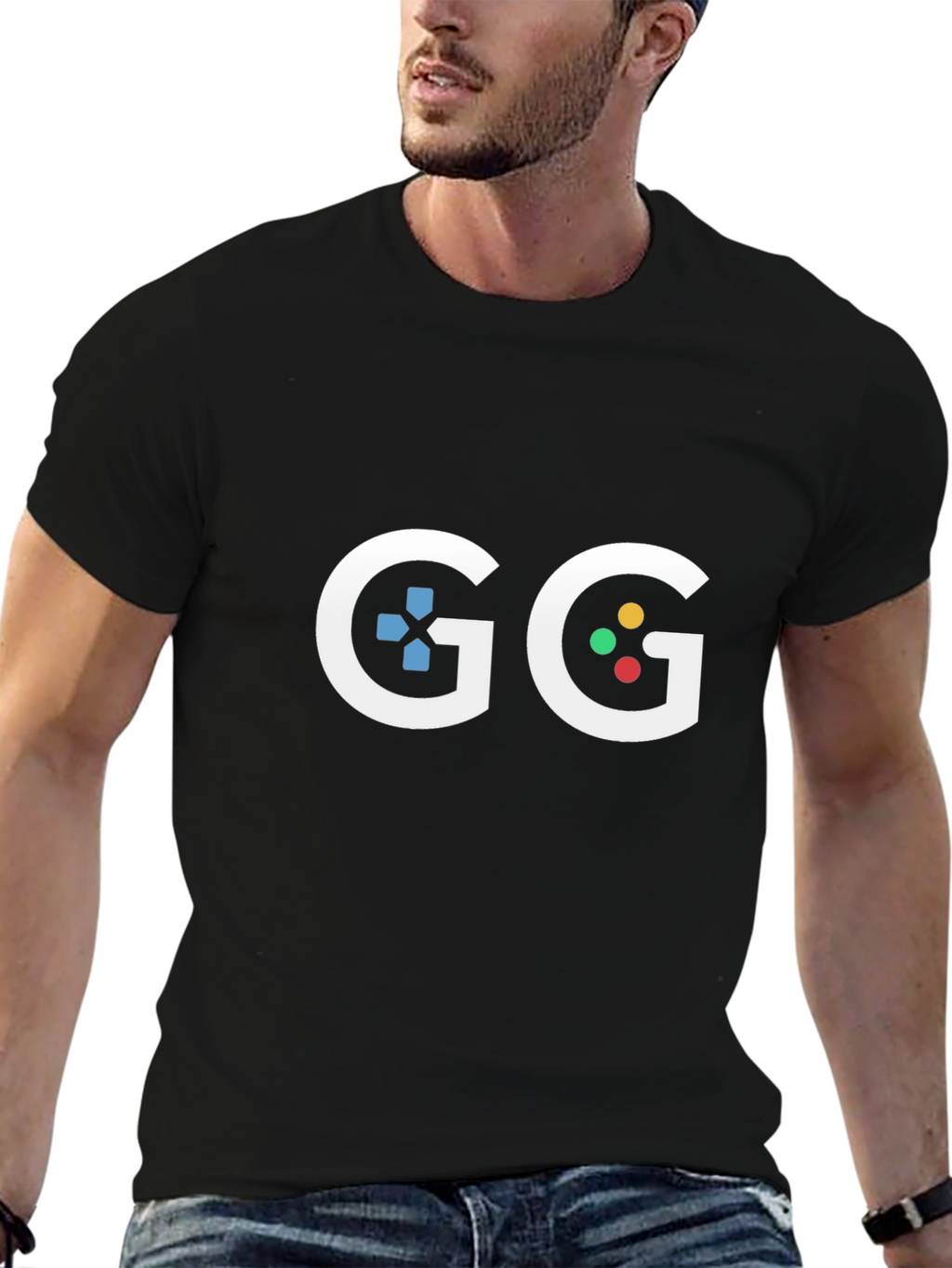 Gaming GG T-Shirt - Black Graphic Tee