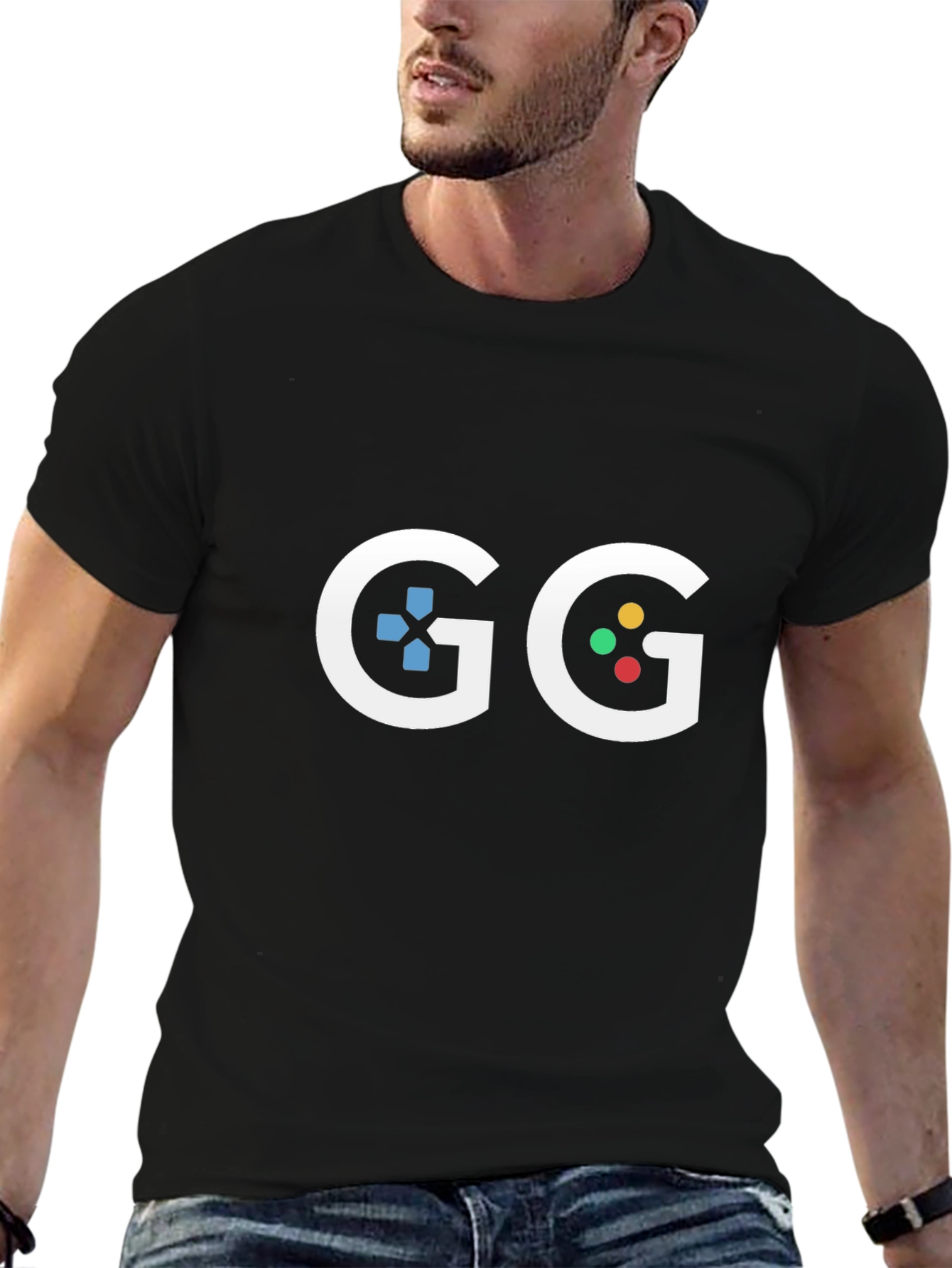 Gaming GG T-Shirt - Black Graphic Tee