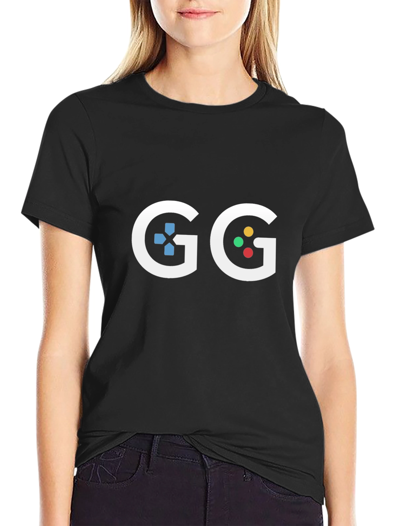 Gaming GG T-Shirt - Black Graphic Tee