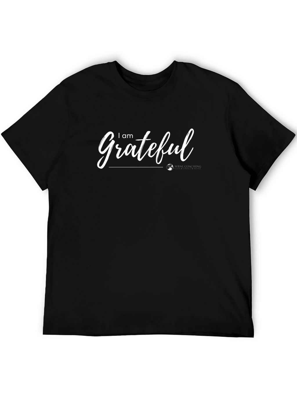 I am Grateful Black T-Shirt Motivational Tee