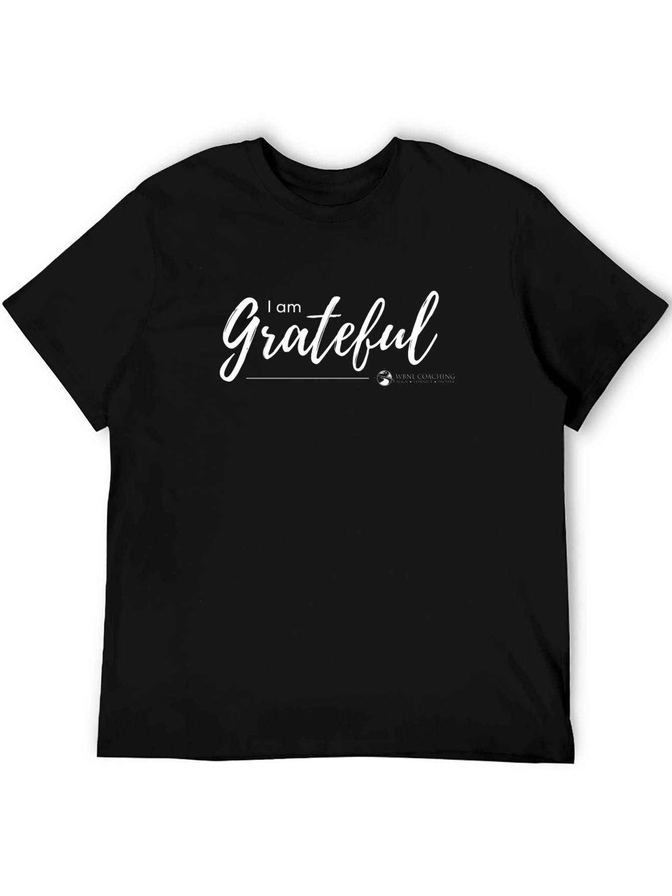 I am Grateful Black T-Shirt Motivational Tee