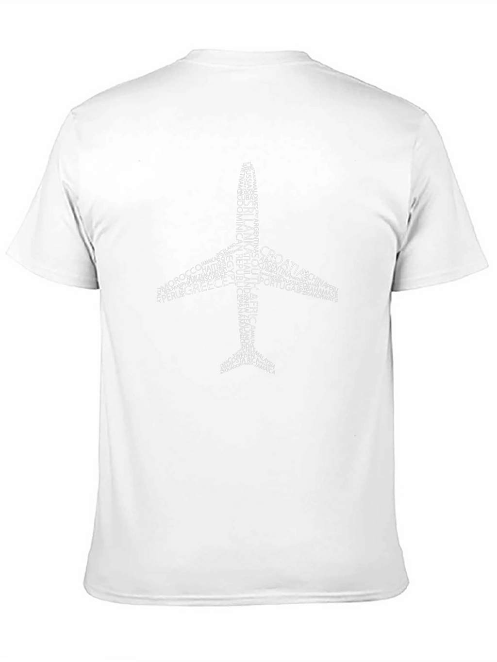 Airplane Countries Graphic Tee - Black
