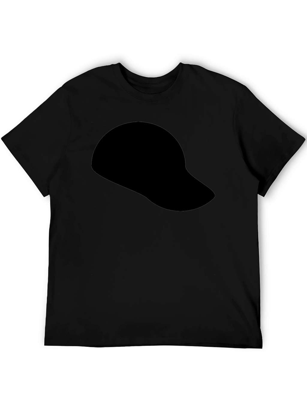 Black Baseball Cap Silhouette T-Shirt