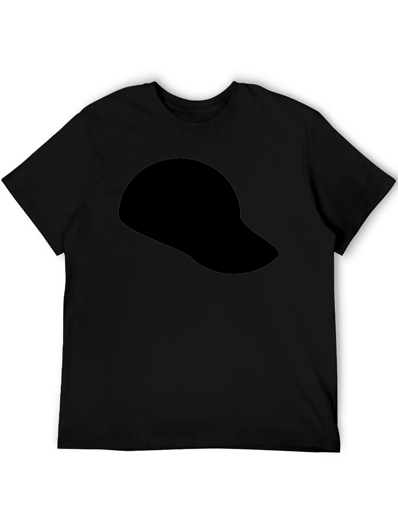 Black Baseball Cap Silhouette T-Shirt