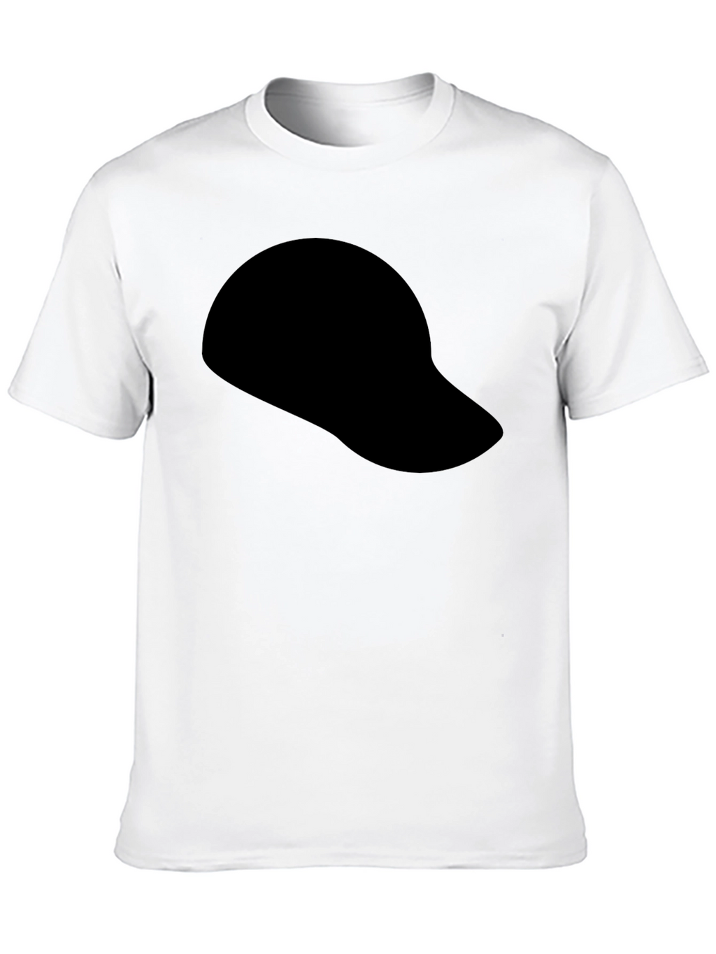 Black Baseball Cap Silhouette T-Shirt