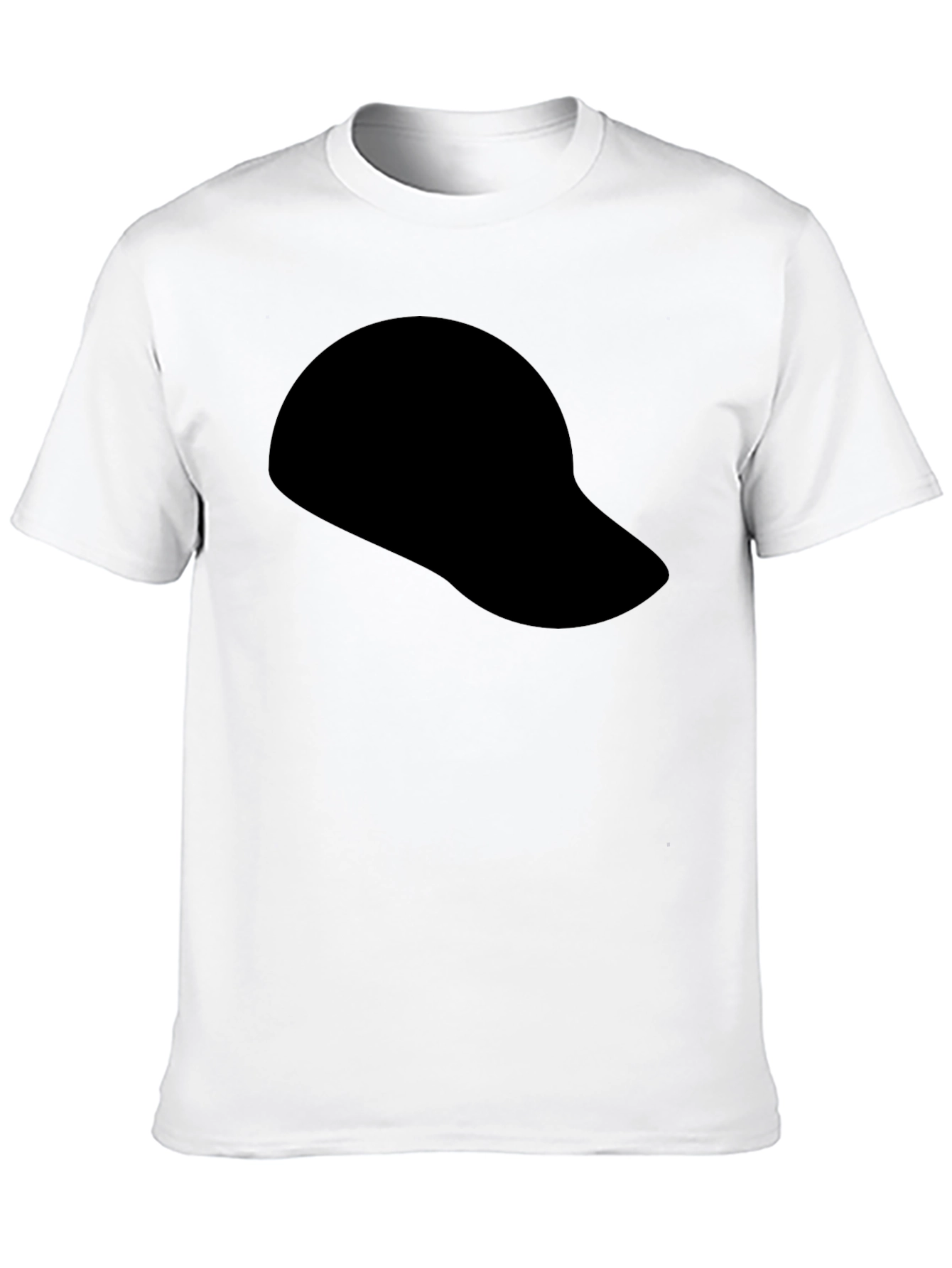 Black Baseball Cap Silhouette T-Shirt