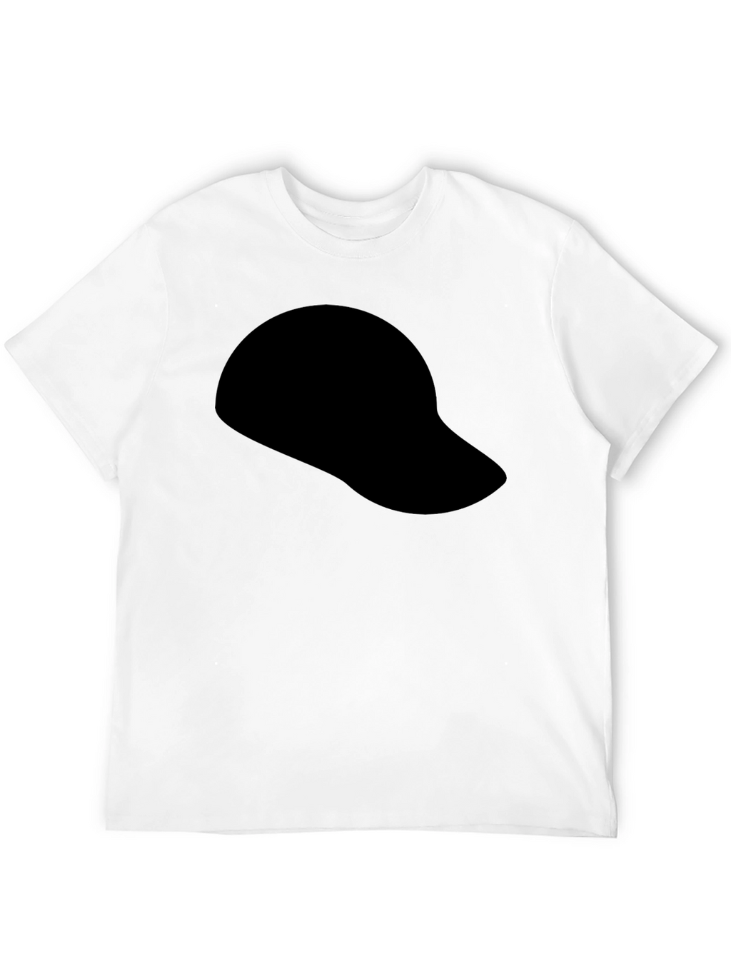 Black Baseball Cap Silhouette T-Shirt