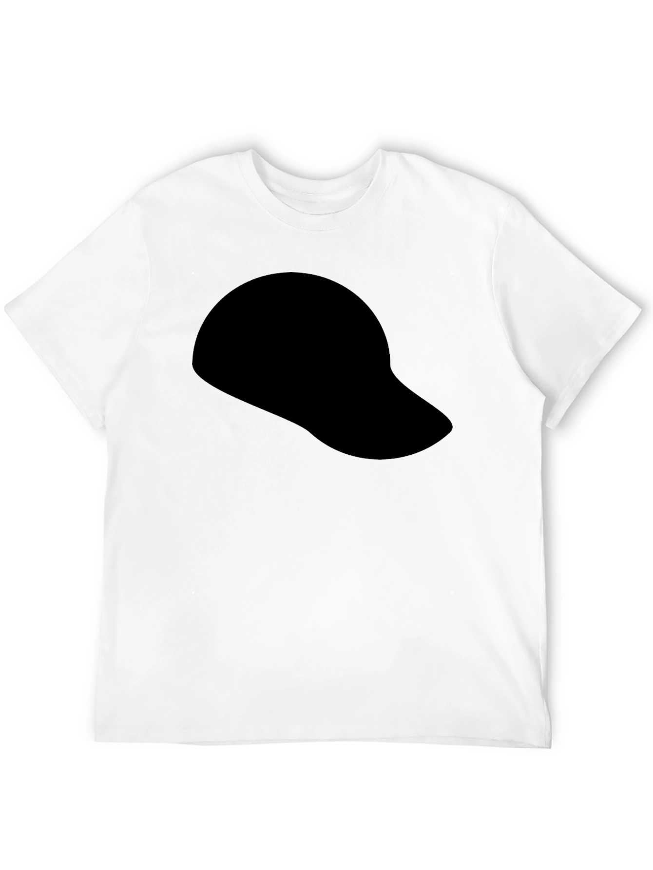 Black Baseball Cap Silhouette T-Shirt