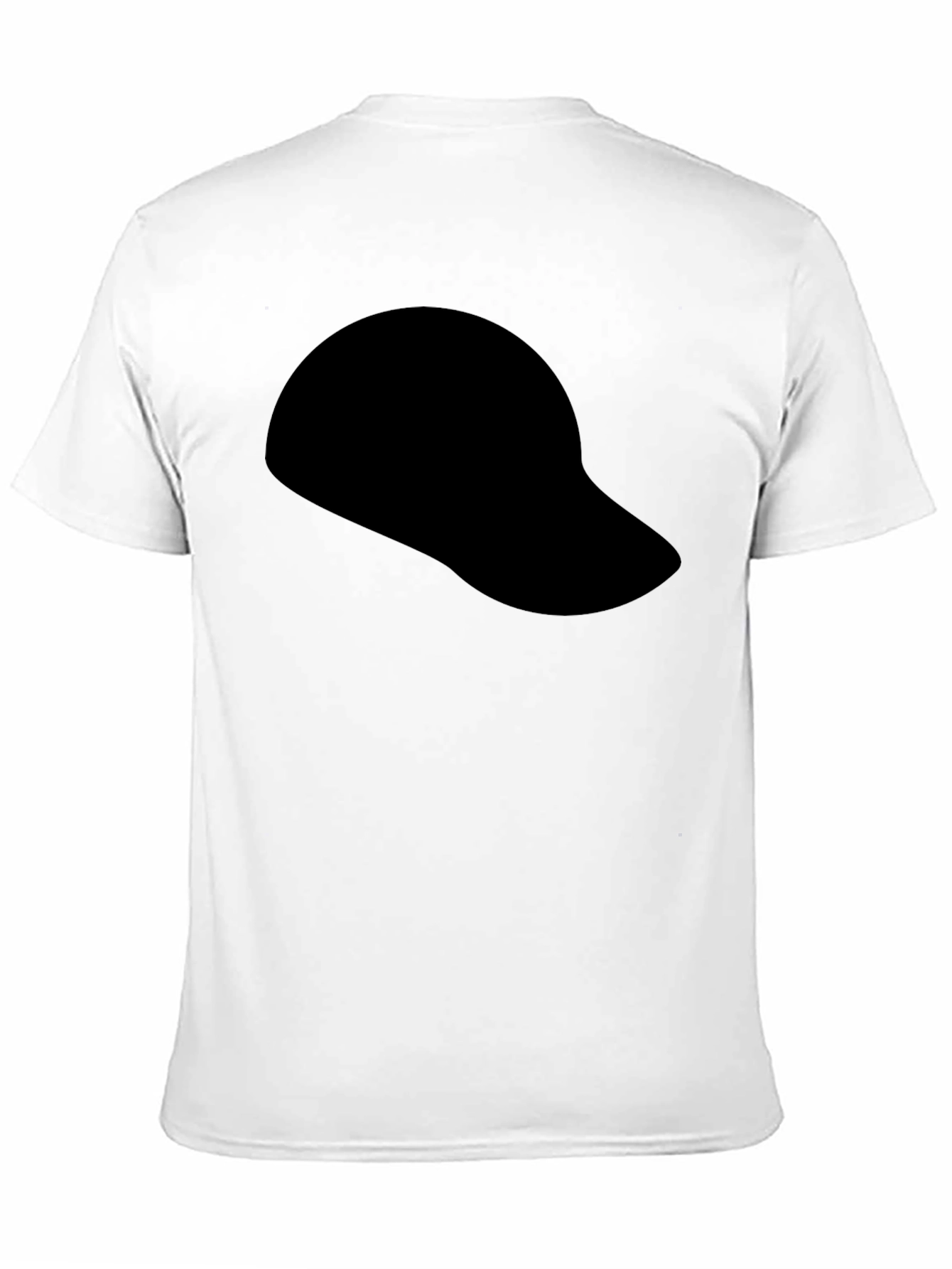 Black Baseball Cap Silhouette T-Shirt