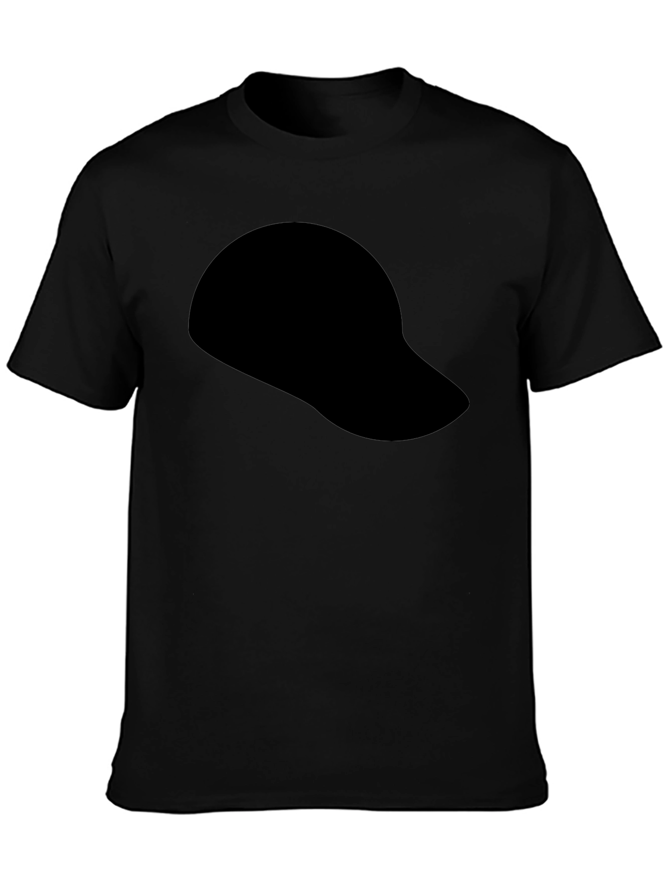 Black Baseball Cap Silhouette T-Shirt