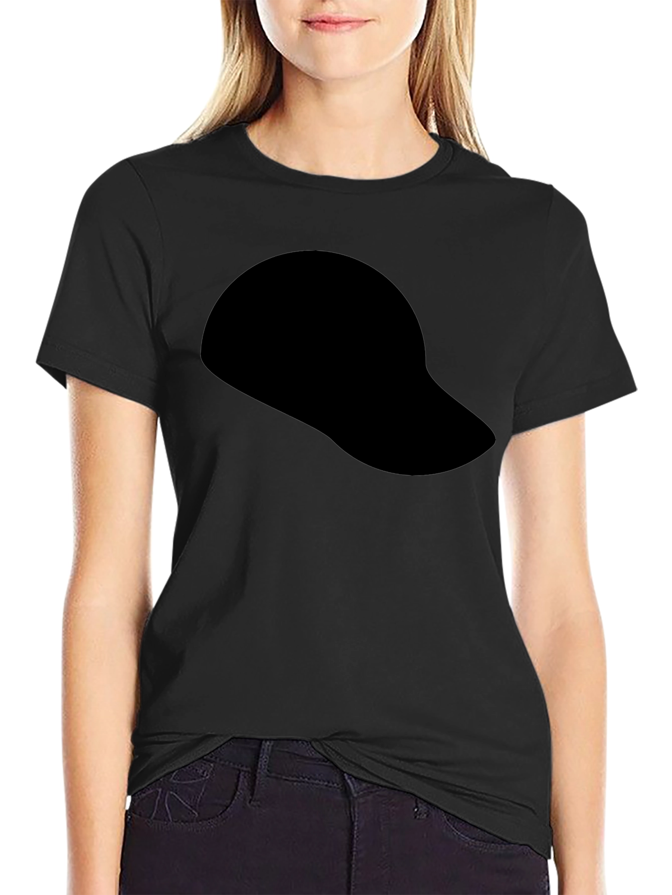 Black Baseball Cap Silhouette T-Shirt