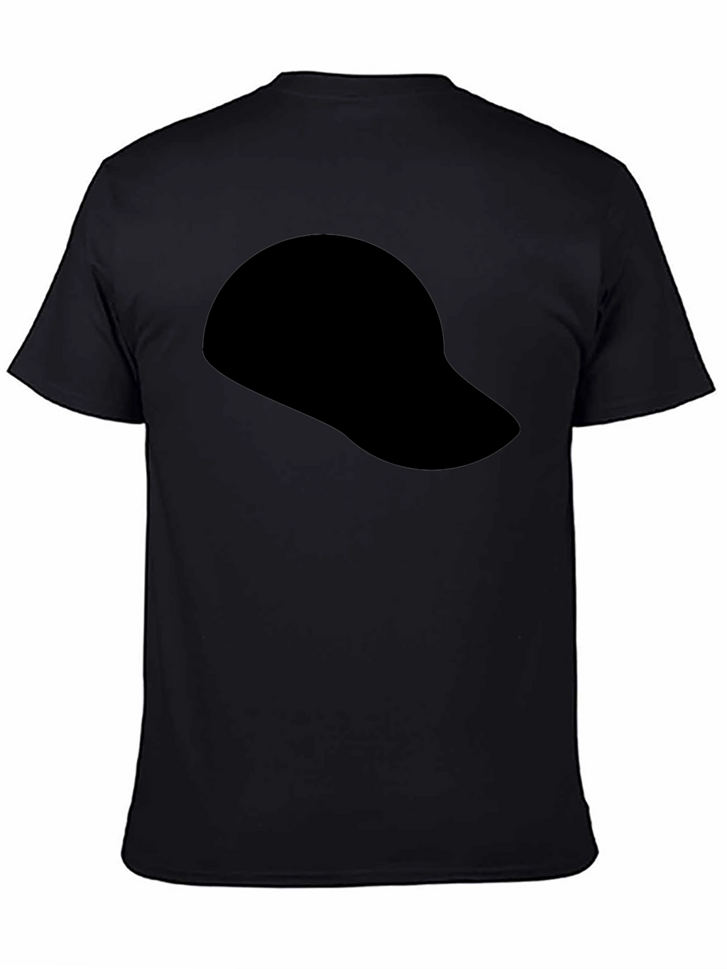 Black Baseball Cap Silhouette T-Shirt