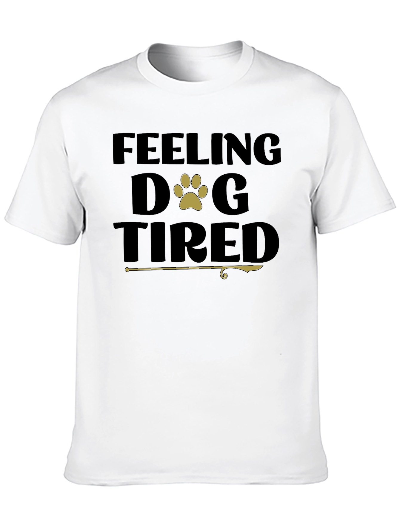 Feeling Dog Tired Black T-Shirt